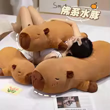 Kawaii Capybara Plush Pillow Soft Sleeping Cushion Stuffed Doll Kids Gift