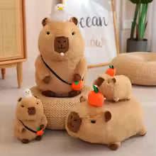 Capybara Plush Toy Simulation Kawaii Stuffed Animal Soft Doll Cosplay Kids Gift - Mini