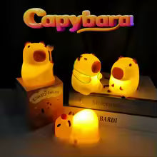 Cute Cartoon Capybara Night Light Soft Glow Bedside Lamp Kids Gift