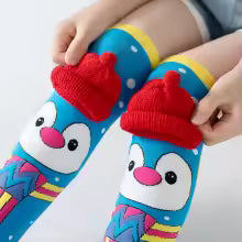 Cartoon Animal 3D Kids Knee-High Socks Dog Rabbit Penguin Party Socks