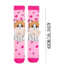 Cartoon Animal 3D Kids Knee-High Socks Dog Rabbit Penguin Party Socks