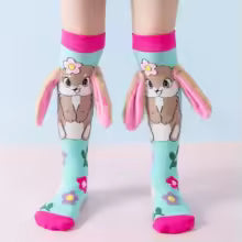 Cartoon Animal 3D Kids Knee-High Socks Dog Rabbit Penguin Party Socks