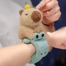 Capybara Slap Bracelet Plush Wristband Kawaii Snap Toy Kids Gift